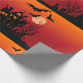 Spooky Haunted House Halloween Night Cadeaupapier
