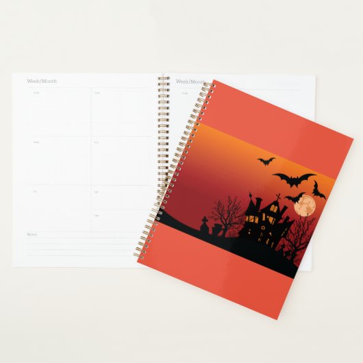 Spooky Haunted House Halloween Night Planner (Display)