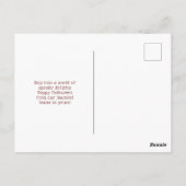 Spooky Haunted House Halloween Night Scene Briefkaart (Achterkant)