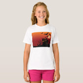 Spooky Haunted House Halloween Night T-shirt (Voorkant volledig)