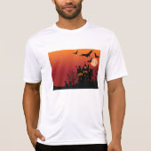 Spooky Haunted House Halloween Night T-shirt (Voorkant)