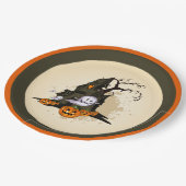 Spooky Haunted House Halloween Papieren Bordje (Gekanteld)