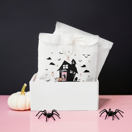 Spooky Haunted House Halloween Party Custom Foto Bedankzakje