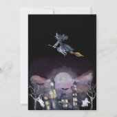 Spooky Haunted House Halloween Party Invitation Feestdagenkaart (Achterkant)