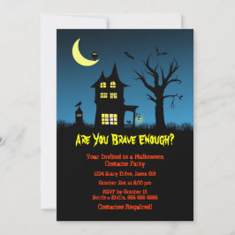 Spooky Haunted House Halloween Party Kaart