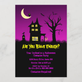 Spooky Haunted House Halloween Party Kaart