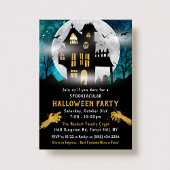 Spooky Haunted House Halloween Party Kaart