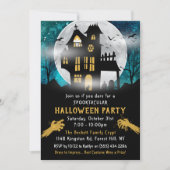 Spooky Haunted House Halloween Party Kaart (Voorkant)