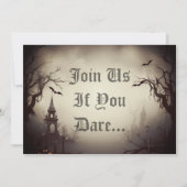 Spooky Haunted House Halloween Party Kaart (Voorkant)