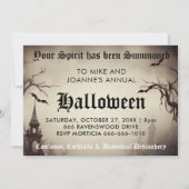 Spooky Haunted House Halloween Party Kaart (Achterkant)