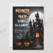 Spooky Haunted House Halloween Party Kaart (Voorkant)