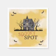 Spooky Haunted House Halloween Party Papier servet
