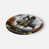 Spooky Haunted House Halloween Party Papieren Bordje (Gekanteld)