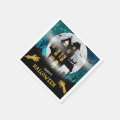 Spooky Haunted House Halloween Party Servet (Hoek)