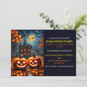 Spooky Haunted House Halloween Party Uitnodigingen (Staand voorkant)