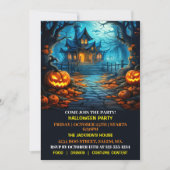 Spooky Haunted House Halloween Party Uitnodigingen (Voorkant)