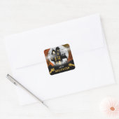 Spooky Haunted House Halloween Party Vierkante Sticker (Envelop)