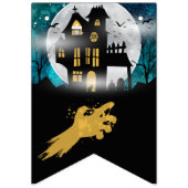 Spooky Haunted House Halloween Party Vlaggetjes (Eerste vlag)