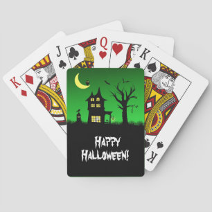 Spooky Haunted House Halloween Speelkaarten
