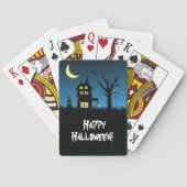 Spooky Haunted House Halloween Speelkaarten (Achterkant)