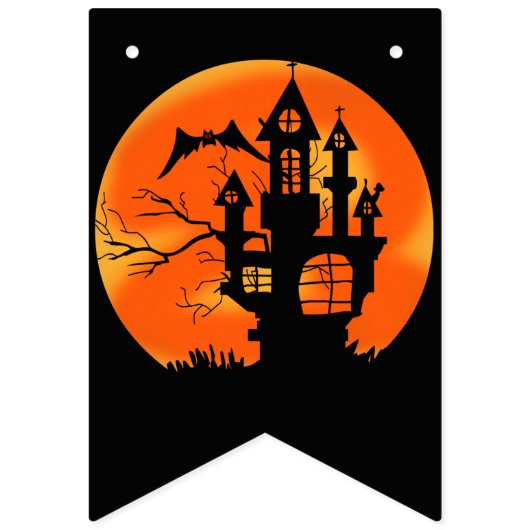Spooky Haunted House Halloween Vlaggetjes (Tweede vlag)