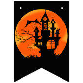 Spooky Haunted House Halloween Vlaggetjes (Eerste vlag)