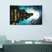 Spooky Haunted House Happy Halloween Party Spandoek (Beurs)