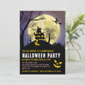 Spooky Haunted House Kinder Costume Halloween Part Kaart (Staand voorkant)