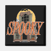 Spooky Haunted House Magneet (Voorkant)