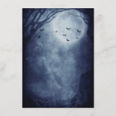 Spooky Haunted House met Blue Ghost Informatiekaartje (Achterkant)