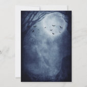 Spooky Haunted House met Blue Ghost Kaart (Achterkant)