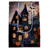 Spooky Haunted House Monster Family Gift Bag Medium Cadeauzakje (Achterkant)
