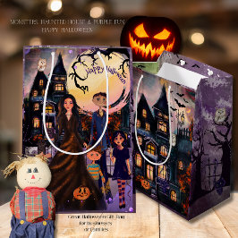 Spooky Haunted House Monster Family Gift Bag Medium Cadeauzakje