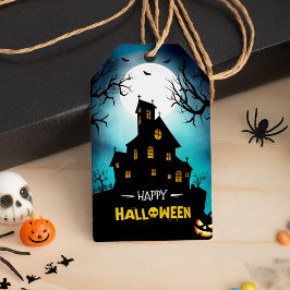 Spooky Haunted House Moonlight Happy Halloween Cadeaulabel