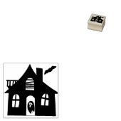 SpOoKy Haunted House Rubber Stamp Rubberstempel (Gestempeld)