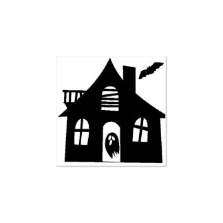 SpOoKy Haunted House Rubber Stamp Rubberstempel