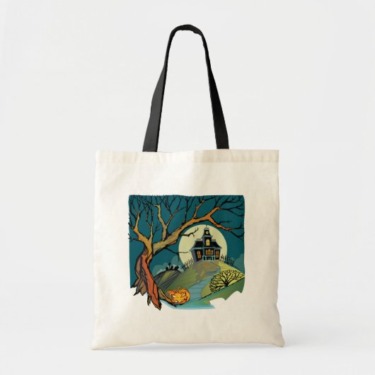 Spooky Haunted House Tote Bag (Voorkant)