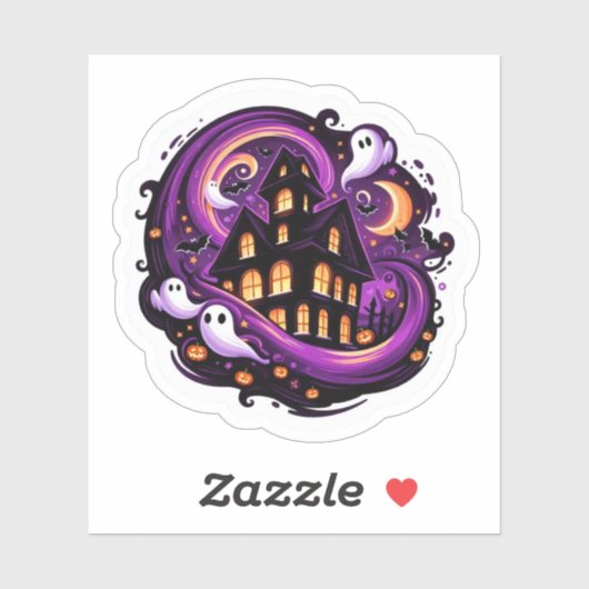 Spooky Haunted House Vinyl Halloween geesten, vlee Sticker (Vel)