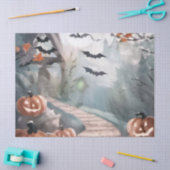 Spooky Haunted House Waterverf Gift Wrap Tissuepapier (Craft)