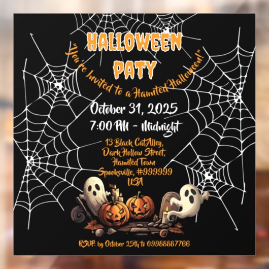 🎃 Spooky Haunted House Window Cling 👻🕷️ Raamsticker (Vel 2)