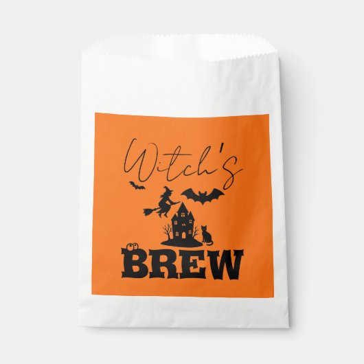 Spooky Haunted House & Witch Silhouette | Bedankzakje (Voorkant)