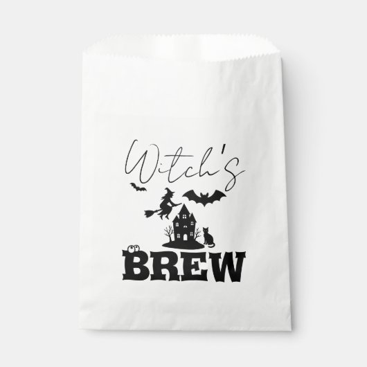 Spooky Haunted House & Witch Silhouette | Bedankzakje (Voorkant)