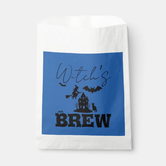 Spooky Haunted House & Witch Silhouette | Bedankzakje (Voorkant)