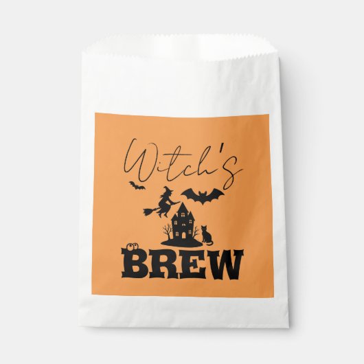 Spooky Haunted House & Witch Silhouette | Bedankzakje (Voorkant)