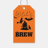 Spooky Haunted House & Witch Silhouette | Cadeaulabel (Voorkant)