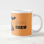 Spooky Haunted House & Witch Silhouette | Grote Koffiekop (Rechts)