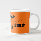 Spooky Haunted House & Witch Silhouette | Grote Koffiekop (Rechts)