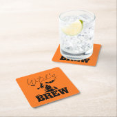 Spooky Haunted House & Witch Silhouette | Kartonnen Onderzetters (Insitu)