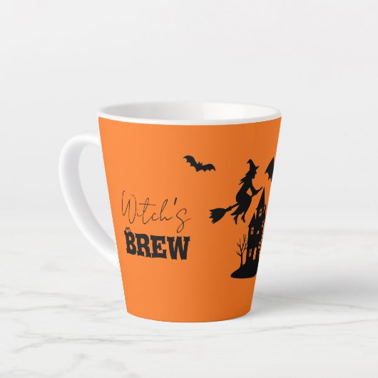 Spooky Haunted House & Witch Silhouette | Latte Mok (Linkerhoek)