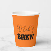 Spooky Haunted House & Witch Silhouette | Papieren Bekers (Achterkant)